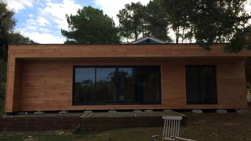 Conception et réalisation d'extension en bois de 39m² à Maubuisson en Gironde